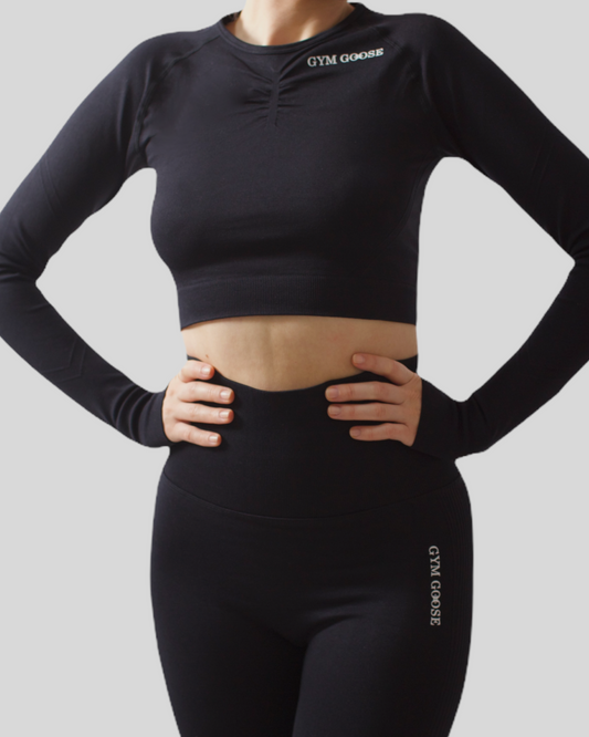 Scrunch Rebel Long Sleeve Crop Top